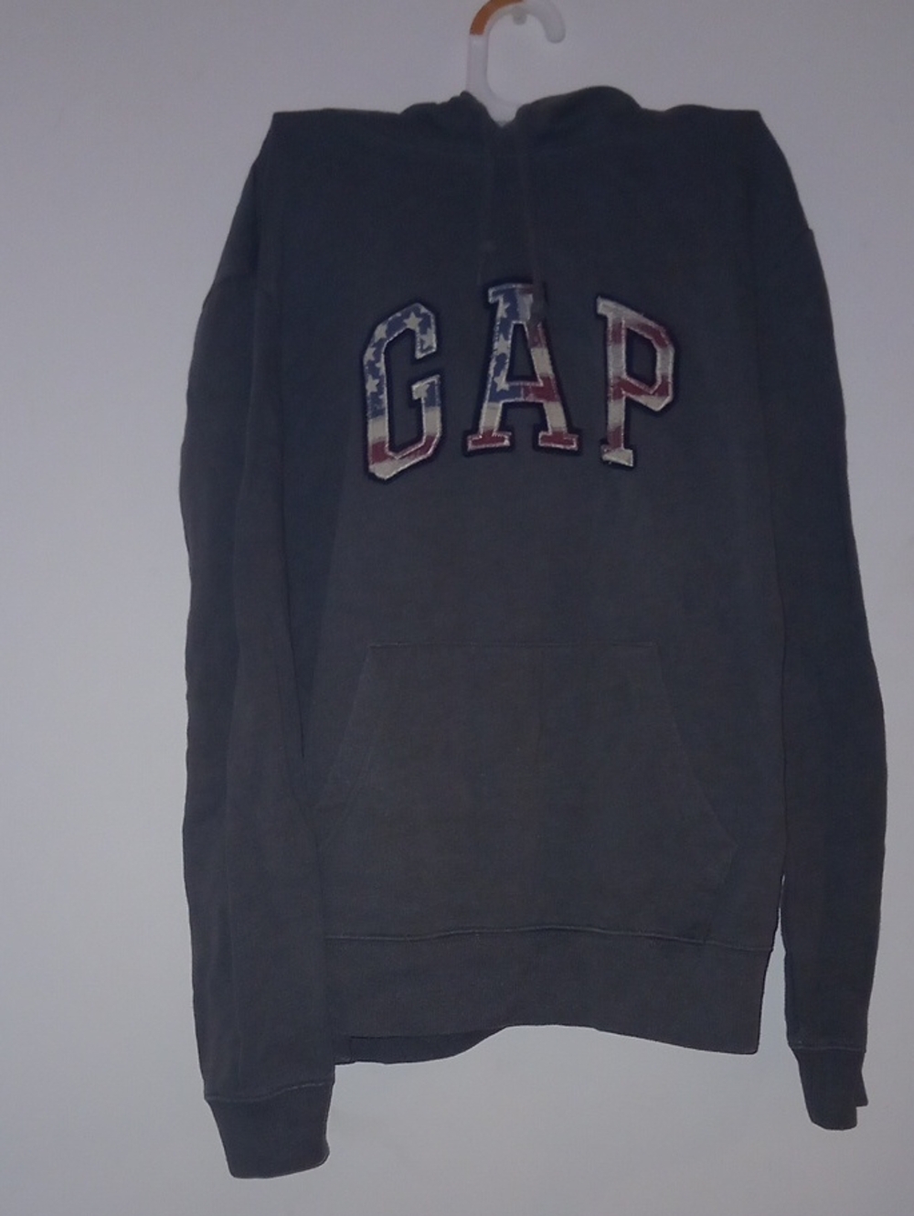 GAP Womens Charcoal Hoodie with Stars & Stripes Logo